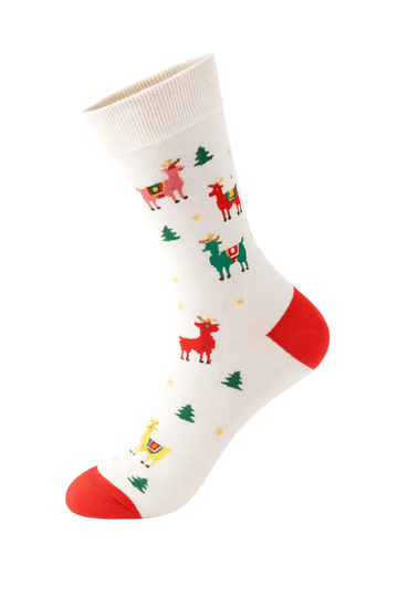 White Christmas theme Socks