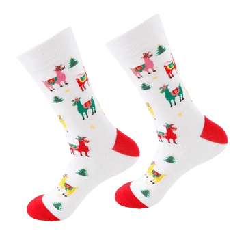 White Christmas theme Socks