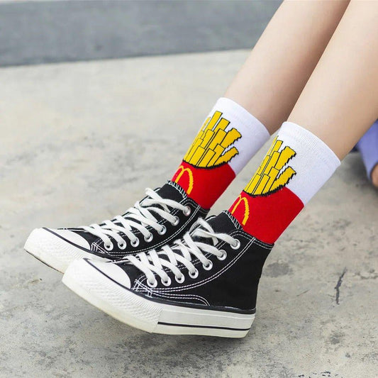 French Fries Knit Socks